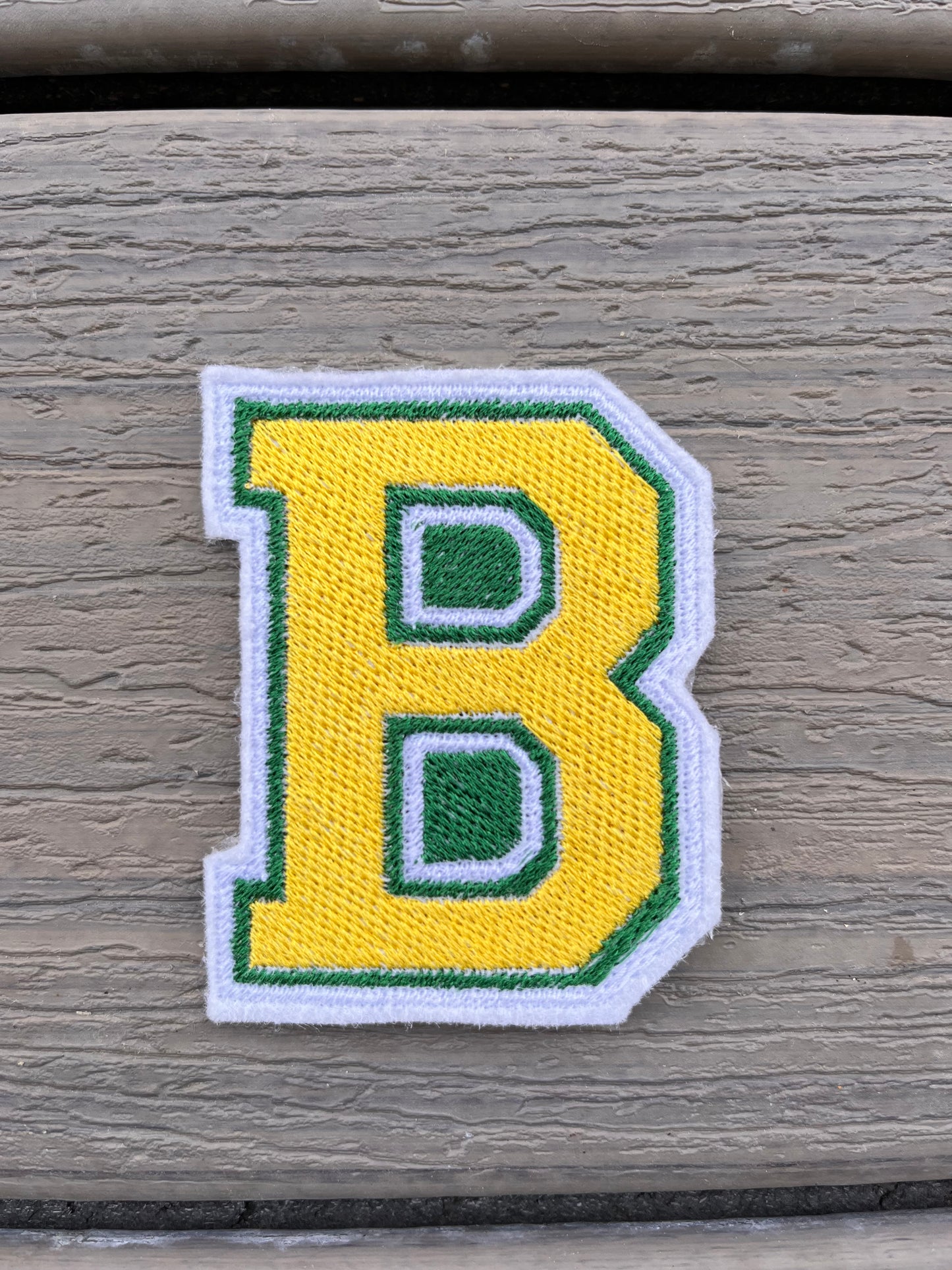 Custom embroidered varsity letter or number patch (choose up to 3 colors)