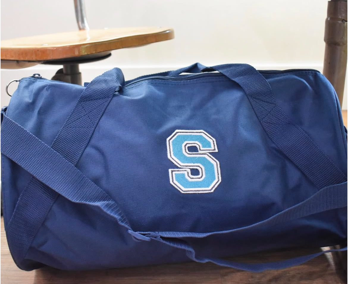 Letterman duffel bag