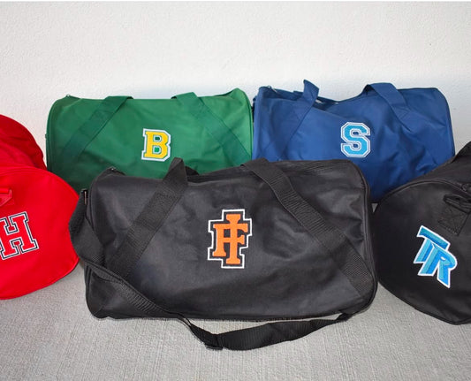 Letterman duffel bag